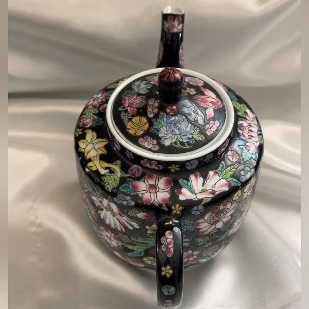 Vintage Chinese Tea Pot (flawless except few speckles INSIDE) ceramic - Picture 11 of 12